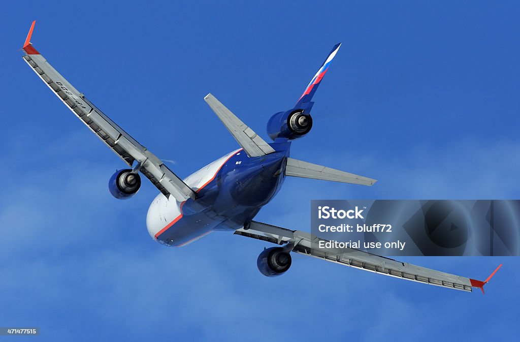 Aeroflot MD11F in partenza da Mosca - Foto stock royalty-free di Aereo di linea