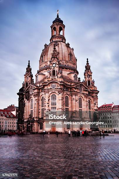 Martin Luther Statue And Lutheran Church In Dresden Germany Stock Photo - Download Image Now