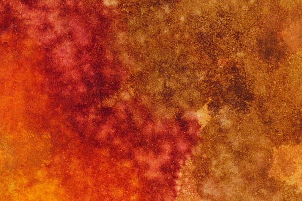 istock Grungy hand painted watercolor background with bright colors 471478296