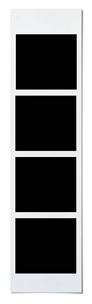 Blank photo strip on white background