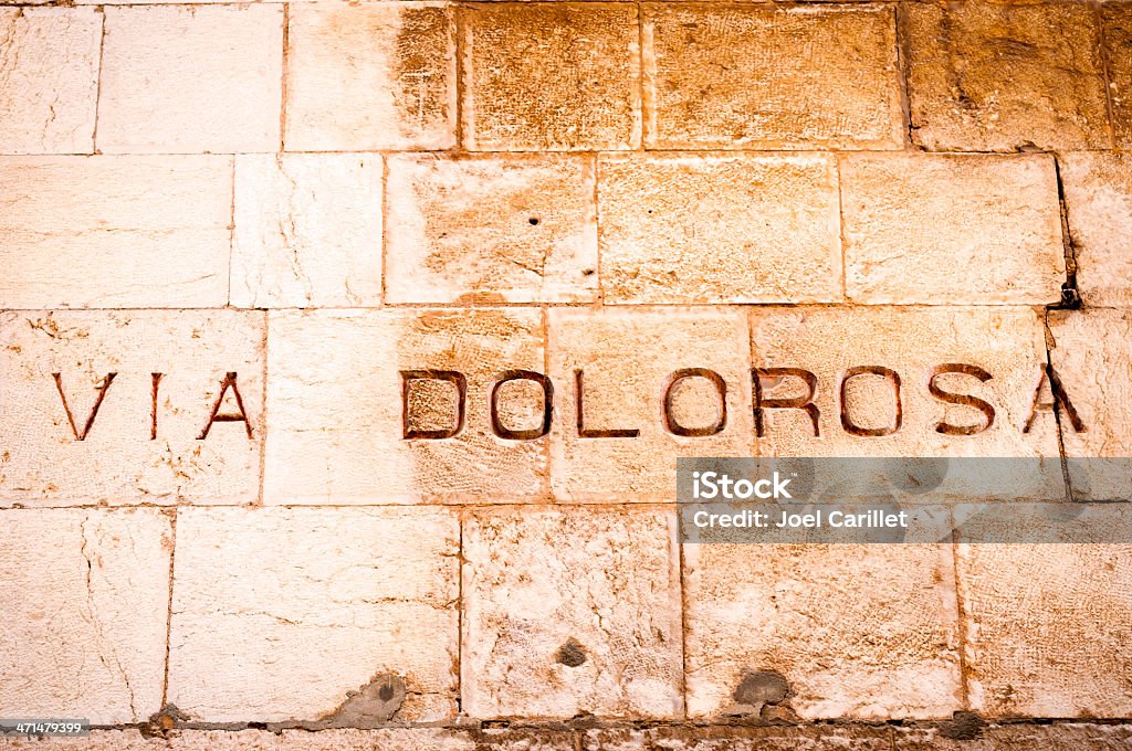 Via Dolorosa em Jerusalém - Foto de stock de Via Dolorosa royalty-free