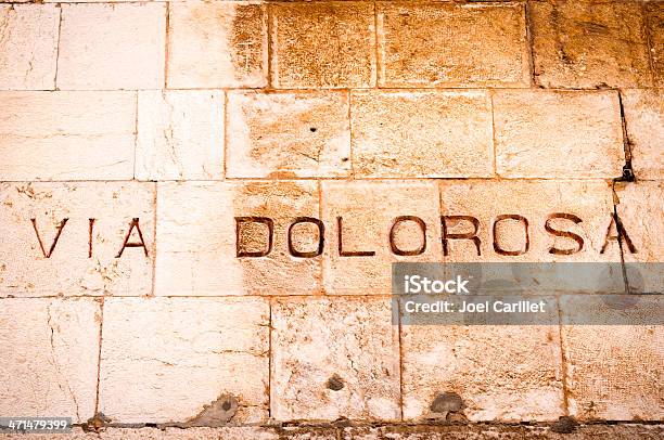 Foto de Via Dolorosa Em Jerusalém e mais fotos de stock de Via Dolorosa - Via Dolorosa, Cidade Velha de Jerusalém, Capitais internacionais