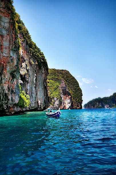 istock Longtail Wooden Boat at Maya Bay, Thailand 471479813
