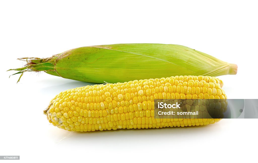 Mais auf weißem Hintergrund - Lizenzfrei Fotografie Stock-Foto