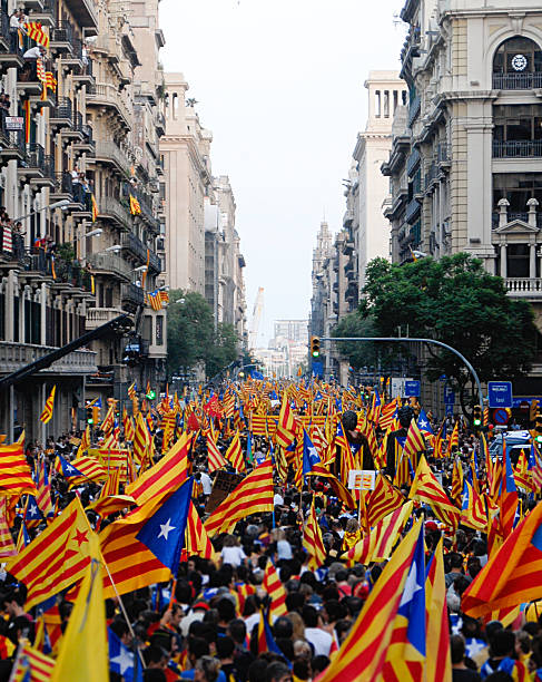 Dia Nacional da Catalunha - fotografia de stock
