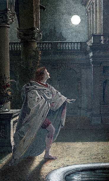 Shakespeare - Romeo and Juliet 19th Century Engraving  william shakespeare illustrations stock illustrations