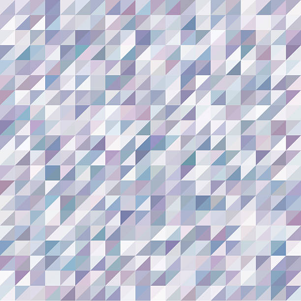 Geometric Background with Blue and Purple Random Colored Triangles vector art illustration