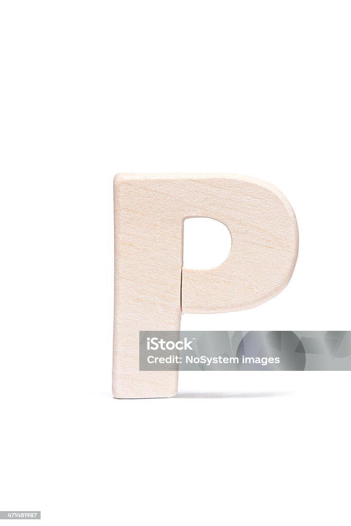 Buchstaben P, Holz - Lizenzfrei Allgemein Stock-Foto