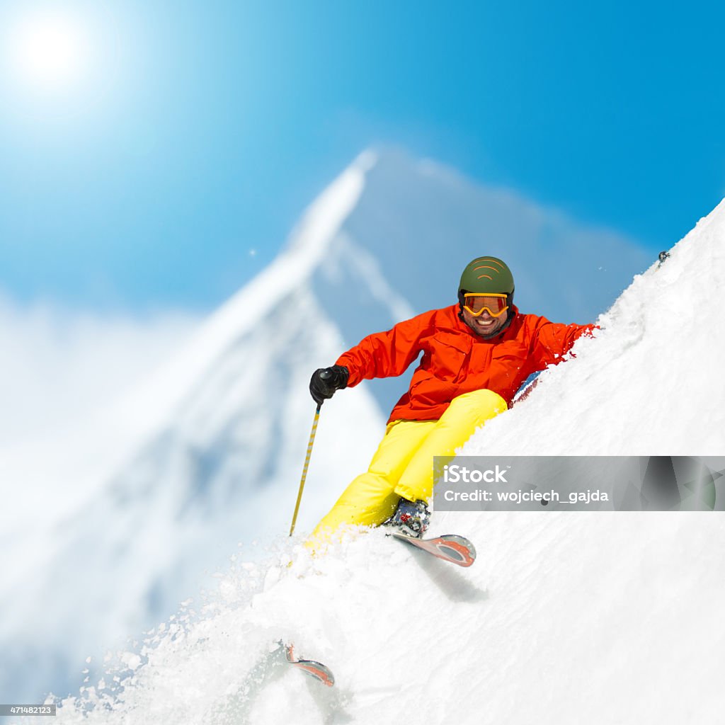 Ski, Schnee, Sonne und Winterspaß - Lizenzfrei Aktiver Lebensstil Stock-Foto