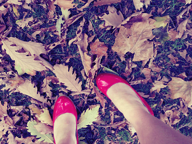 pies y las piernas de la mujer en zapatos rojos - dorothy fotografías e imágenes de stock