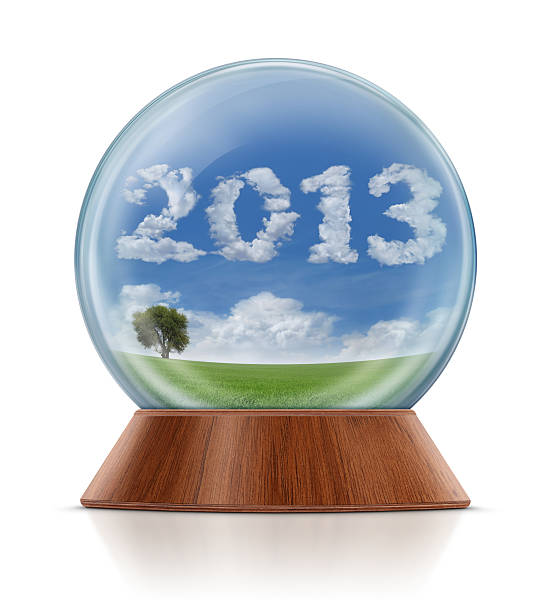 새해 2013-필드에 인공눈 globe - 2013 2012 green year 뉴스 사진 이미지