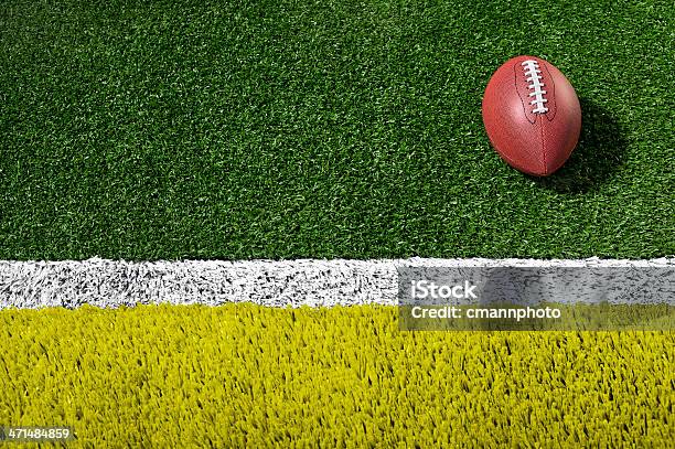 American Football 레드 존입니다 미식 축구에 대한 스톡 사진 및 기타 이미지 - 미식 축구, 미식 축구공, 인조 잔디