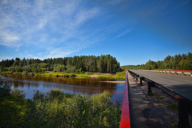 River Belaya Kholunitsa stock photo