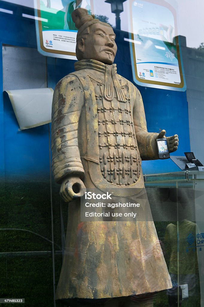 Xi'an guerreiro telefone celular - Foto de stock de Antiguidade royalty-free