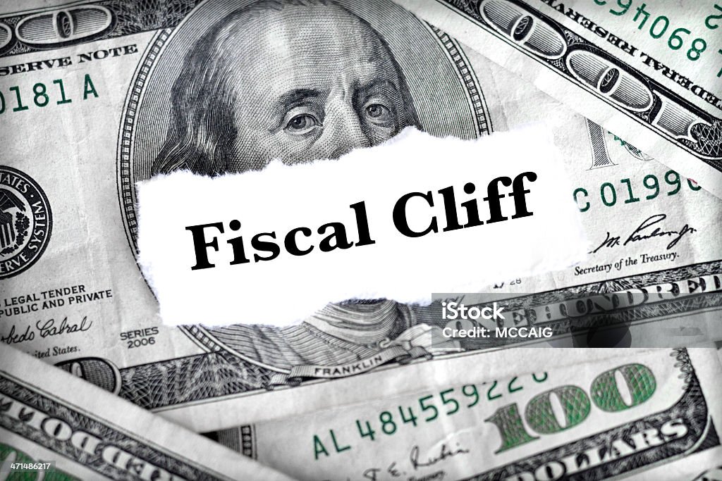 Esercizio fiscale Cliff - Foto stock royalty-free di Bancarotta