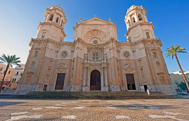 Cadiz Cathedral, also known in Spanish as Catedral Nueva ("New Cathedral") was built in the 18th century in the High Baroque style.