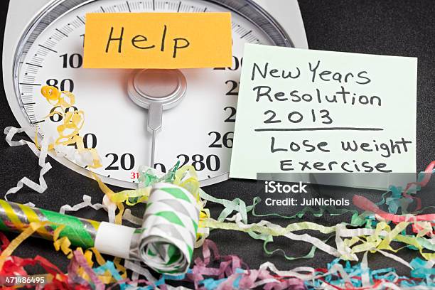 Новогодний Резолюции Сбросить Вес И Упражнения — стоковые фотографии и другие картинки 2013 - 2013, Help - английское слово, Без людей