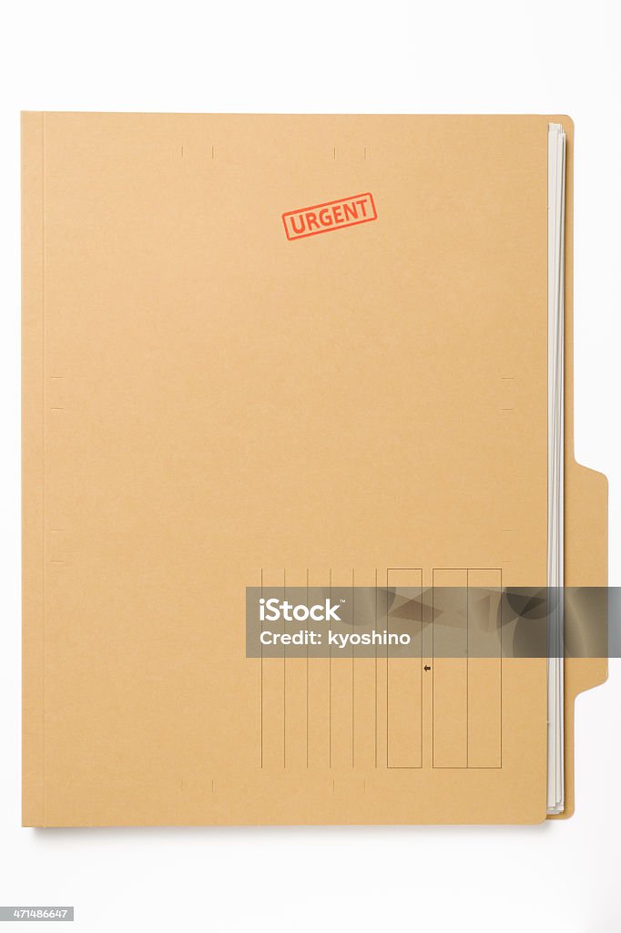 "긴급" 스템프 파일에 대한 문서 폴더에 흰색 배경의 - 로열티 프리 긴급-개념 스톡 사진