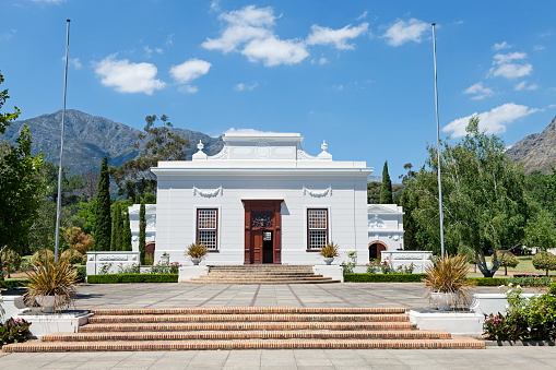 Huguenot Memorial in Franschhoek, where the French settled after being allocated farms in the area. Renamed from the words \
