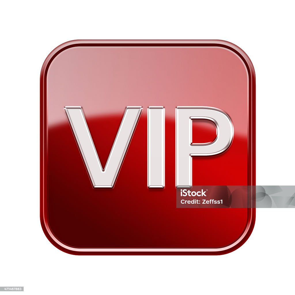 Ícone brilhante VIP vermelho, isolado no fundo branco - Ilustração de Arte, Cultura e Espetáculo royalty-free