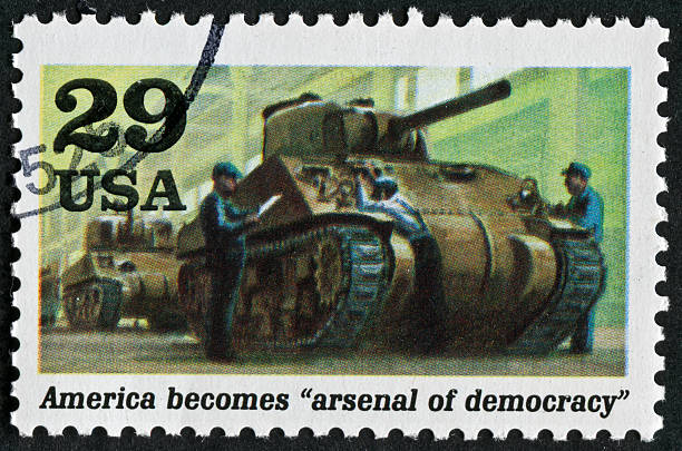 istock American Tank Stamp 471487953
