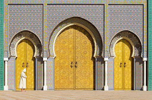 Royal Palace main doors Fez Morocco