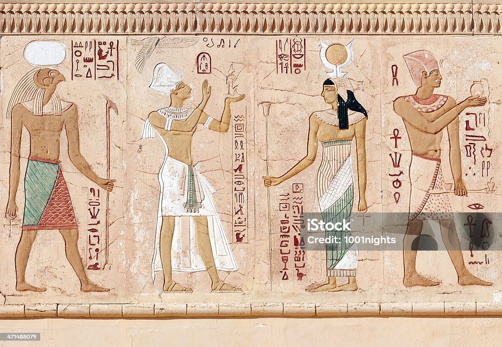 Egyptian fresco Egypt Stock Photo