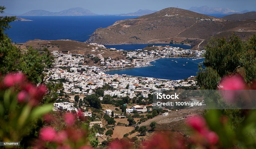 Patmos,the town of Skala - Greece Patmos Stock Photo