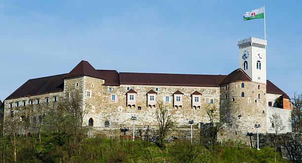 City Castle of Ljubljana Slovenia The castle of Ljubljana is the biggest one and the most-visited of the castles in Slovenia’s capital city. The Medieval structure stands atop Castle Hill in downtown Ljubljana and dates back to the 15th Century when a previous structure was demolished and rebuilt. ljubljana castle stock pictures, royalty-free photos & images