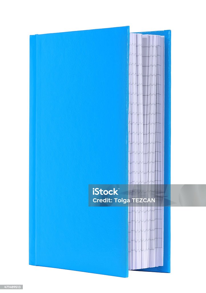 Blue book Isolated on white Blank Stock Photo