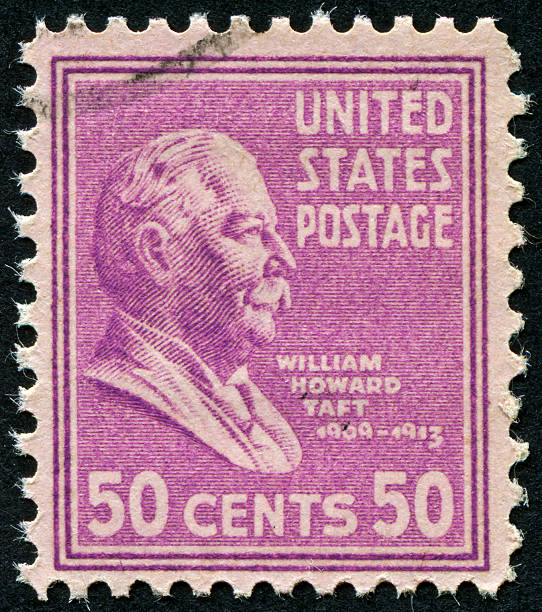 william howard taft timbre - president postage stamp profile usa photos et images de collection