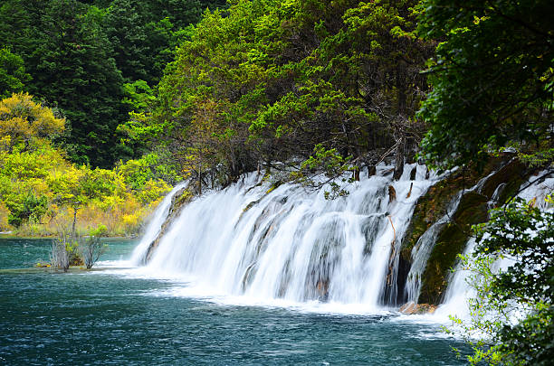  Waterfall at Jiuzhaigou National Park Sichuan, China