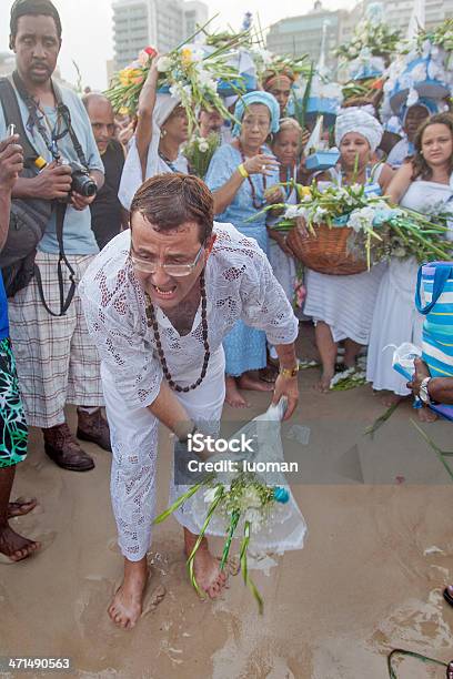 Iemanjas Honour Party In Rio De Janeiro Stock Photo - Download Image Now - Iemanjá, Party - Social Event, African Culture