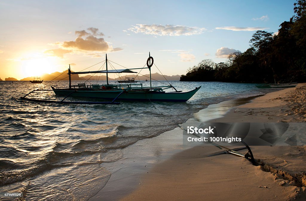 banca Аутригер лодки на Филиппинах - Стоковые фото El Nido роялти-фри