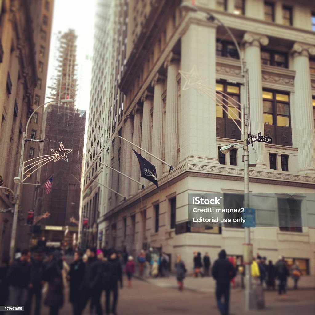 Wall Street, Nova York - Foto de stock de Arquitetura royalty-free