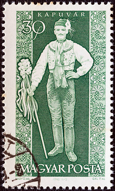 istock Hungarian stamp shows a man from Kapuvar (1963) 471492141