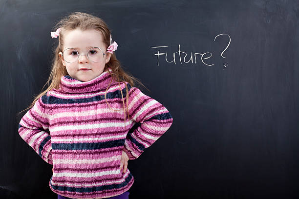 istock Cute girl is not sure about her future 471492233