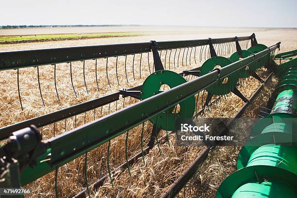 Combine Stock Photo - Download Image Now - 2015, Agricultural Field, Agricultural Machinery