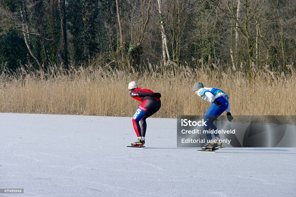 Eislaufen Rennen in Holland - Lizenzfrei Eisschnelllauf Stock-Foto