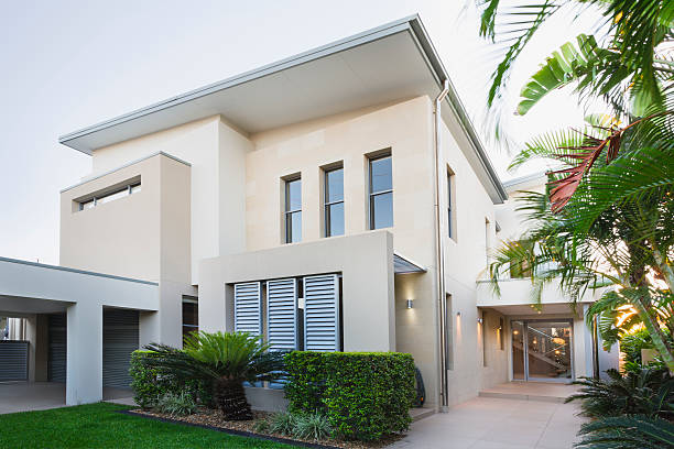 maison australienne moderne - façade photos et images de collection