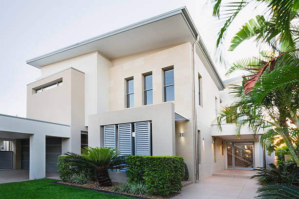 Modern Australian Home Contemporary house exterior on the Gold Coast, Queensland, Australia queensland photos stock pictures, royalty-free photos & images