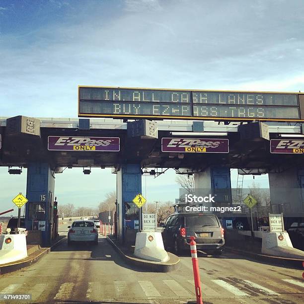 Ezpass On Throgs Neck Bridge In New York Stock Photo - Download Image Now - Leaving, Car, Gate