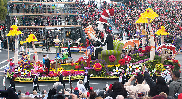 rosa desfile - flower parade imagens e fotografias de stock