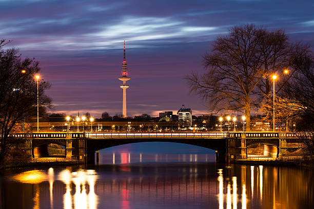 istock Hamburg Alster Lake with television tower 471494017