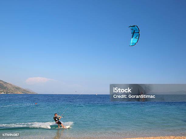 Kite Surfer In Action Stock Photo - Download Image Now - Activity, Adriatic Sea, Adult
