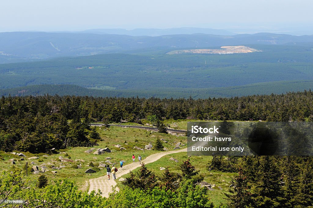 Botas de llegar el pico de monte Brocken - Foto de stock de Monte Harz libre de derechos