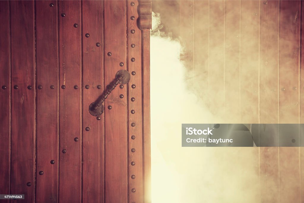 Vecchio porta - Foto stock royalty-free di Abbazia