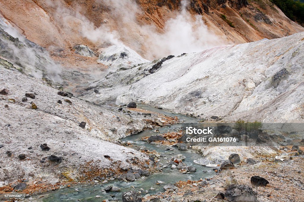 Paisagem Vulcânica Jigokudani (Hell Valley) - Foto de stock de Calor royalty-free