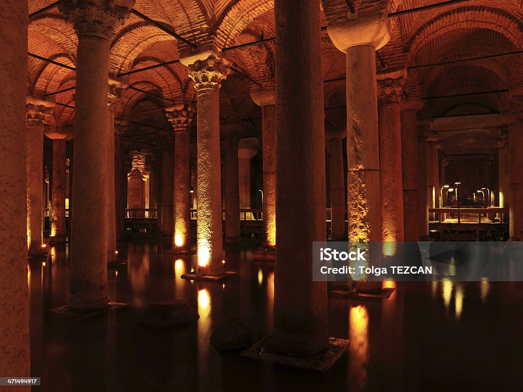 Basílica Cistern, Estambul, Turquía - Foto de stock de Agua libre de derechos