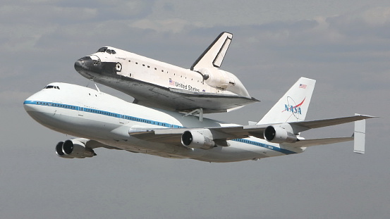 Los Angeles, USA - Sept 21 2013: Space Shuttle Endeavour's Last Flight to Los 